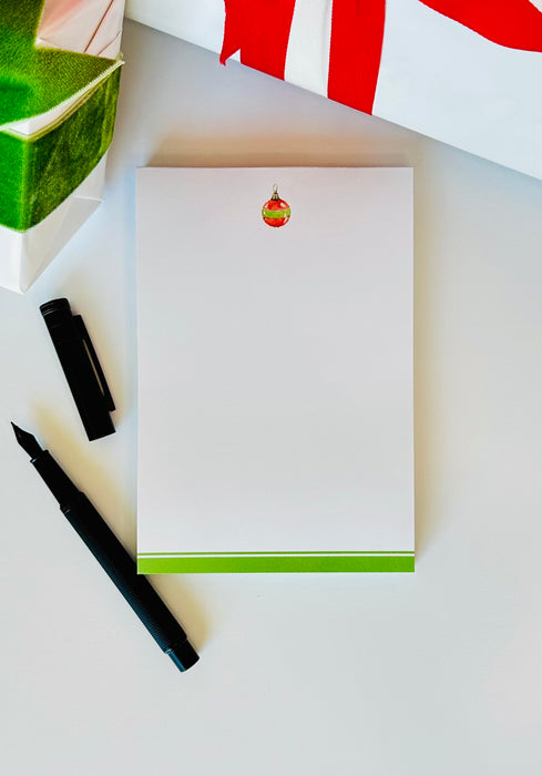Notepad - Ornament (red and green)