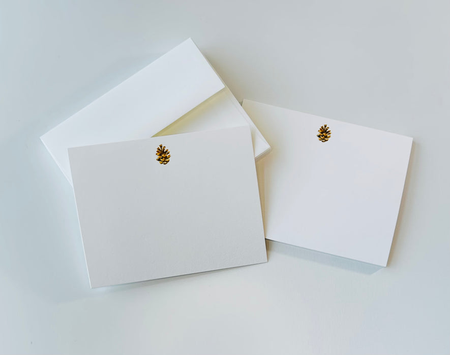 Note Cards w/ UnLined Envelopes - Pinecone