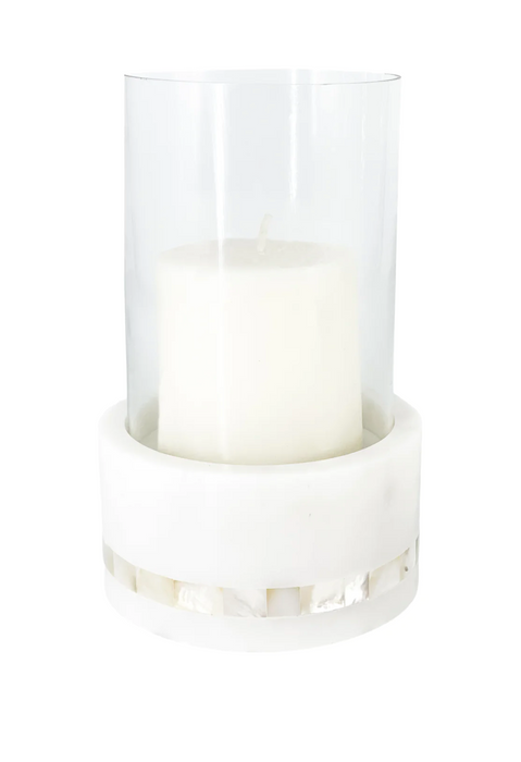 Mother of Pearl Hurricane Candle Holder