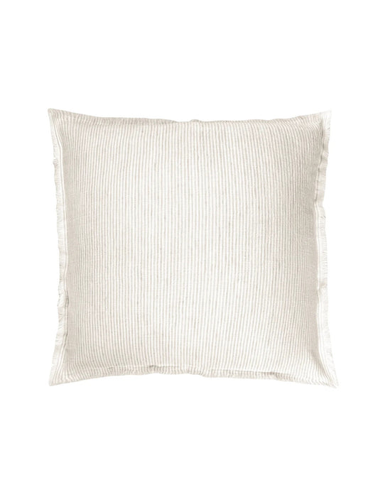 Pillow-Natural Beige & White Stripes