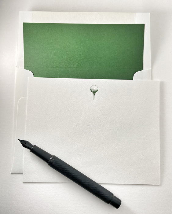 Note Cards w/ Lined Envelopes - Golf